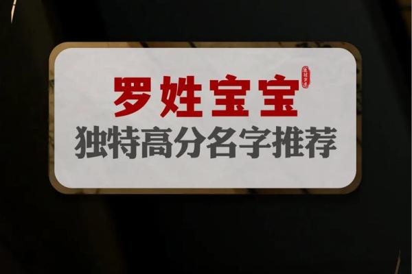 罗姓男宝宝名字创意大全