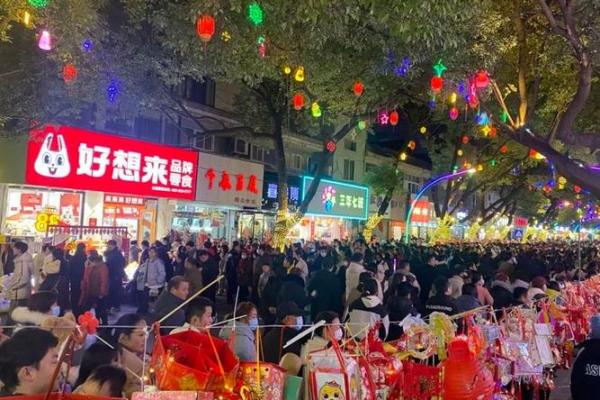 桃符悬门迎新春，舞龙舞狮闹太平