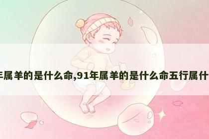 91年属羊的是什么命,91年属羊的是什么命五行属什么命