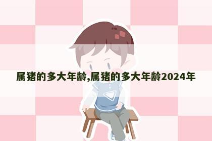 属猪的多大年龄,属猪的多大年龄2024年
