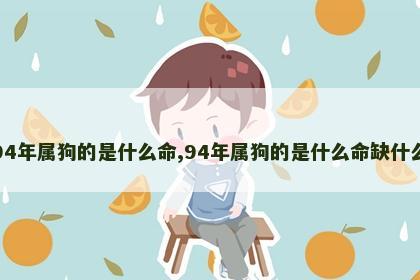 94年属狗的是什么命,94年属狗的是什么命缺什么