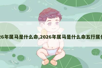 2026年属马是什么命,2026年属马是什么命五行属什么
