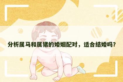 分析属马和属猪的婚姻配对，适合结婚吗？