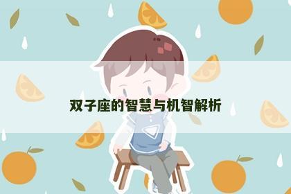 双子座的智慧与机智解析