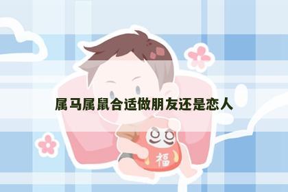 属马属鼠合适做朋友还是恋人