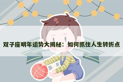 双子座明年运势大揭秘：如何抓住人生转折点